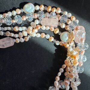 Brand New in Box DH Pearls Multi Strand Freshwater Necklace